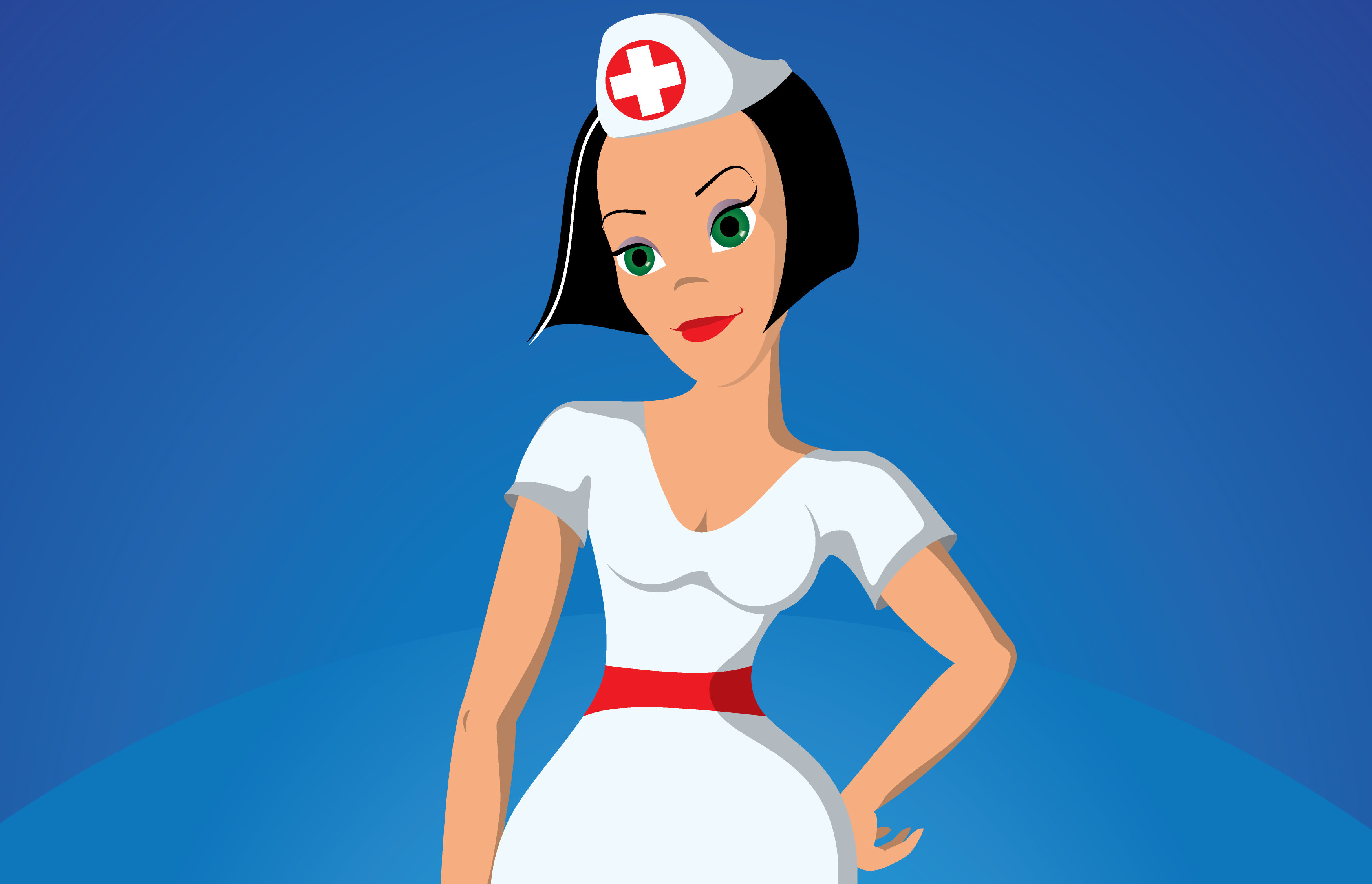 Nurse girl with syringe